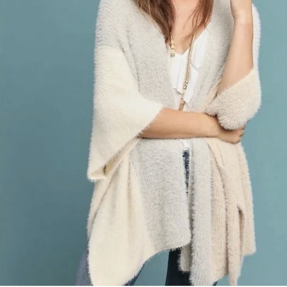 Anthropologie Saturday/Sunday woven knit poncho O/S